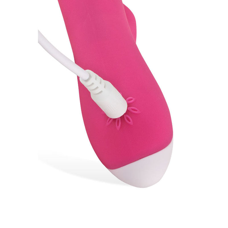 Adam & Eve The Warming Rabbit G - Pink 21.6 cm (8.5'') USB Rechargeable Warming Rabbit Vibrator Adam & Eve