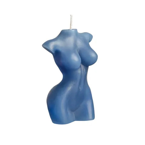Lacire Torso Form Iii Blue Female Torso Shaped Drip Candle  - Club X