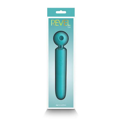 Revel Fae - Teal 19.5 cm USB Rechargeable Thrusting Massage Wand w/ Air Pulsation  - Club X
