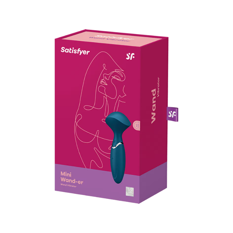Satisfyer Mini Wand-er Vibrator - Blue  - Club X