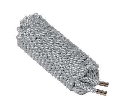 Rop002 Silky Bondage Rope Silver - Club X