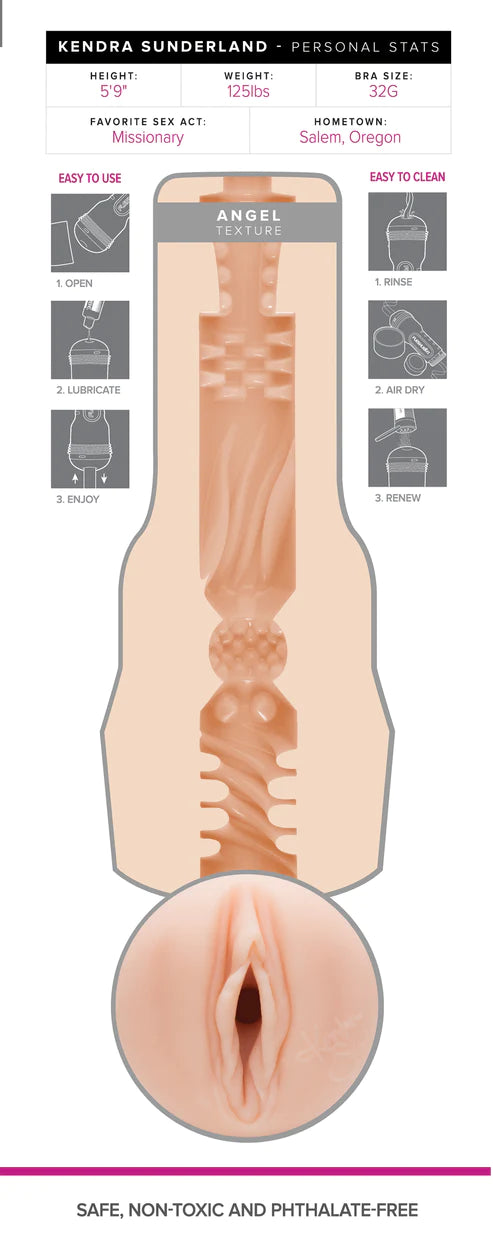 Fleshlight Girls Kendra Sunderland Angel Masturbator  - Club X