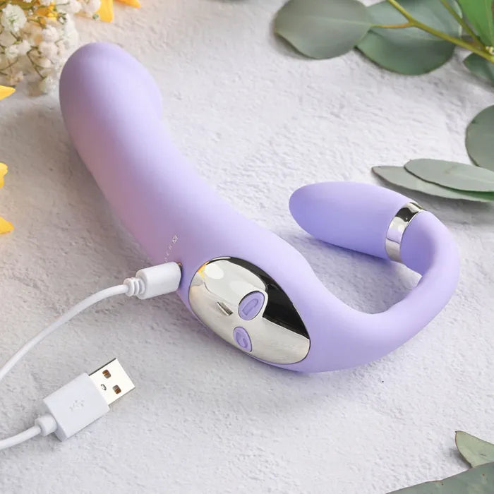 Gender X Orgasmic Orchid Lilac 19 cm USB Rechargeable Strapless-Strap-On  - Club X