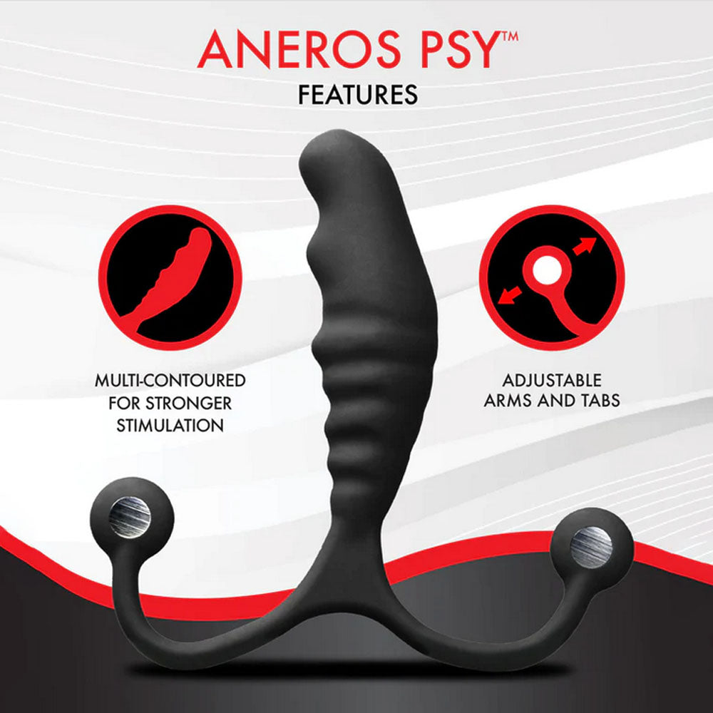 Aneros PSY - Black Prostate Massager with Flexible Arms Aneros