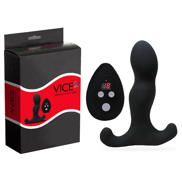 Aneros Vice 2 - Black Vibrating Rechargeable Prostate Massager with Wireless Remote Aneros