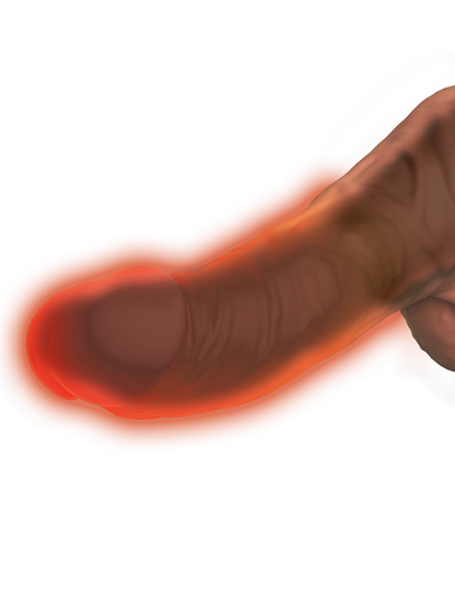 King Cock Plus 7.5 In. Thrusting Cock With Balls Dildo Brown  - Club X
