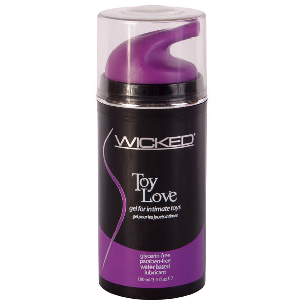 Wicked Toy Love - Glycerin Free Water Based Lubricant - 100 ml (3.3 oz) Bottle Wicked