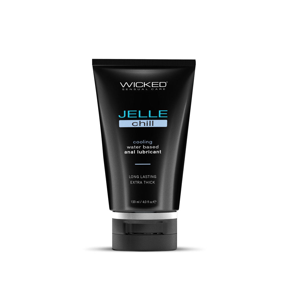 Wicked Jelle Chill - Cooling Water Based Anal Lubricant - 120 ml (4 oz) Bottle Wicked