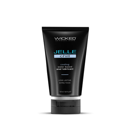 Wicked Jelle Chill - Cooling Water Based Anal Lubricant - 120 ml (4 oz) Bottle Wicked