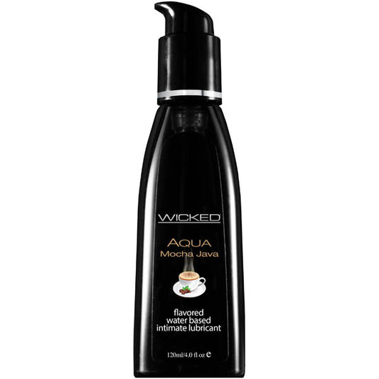 Wicked Aqua Mocha Java - Mocha Java Flavoured Water Based Lubricant - 120 ml (4 oz) Bottle ... No Colour Selected - Club X