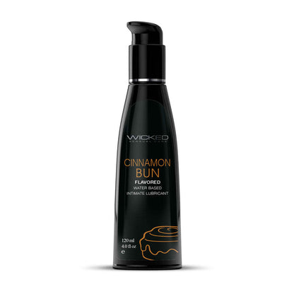 Wicked Aqua Cinnamon Bun - Cinnamon Bun Flavoured Water Based Lubricant - 120 ml (4 oz) Bottle wicked