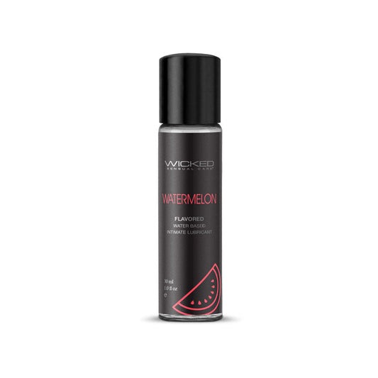 Wicked Aqua Watermelon - Watermelon Flavoured Water Based Lubricant - 30 ml (1 oz) Bottle Wicked