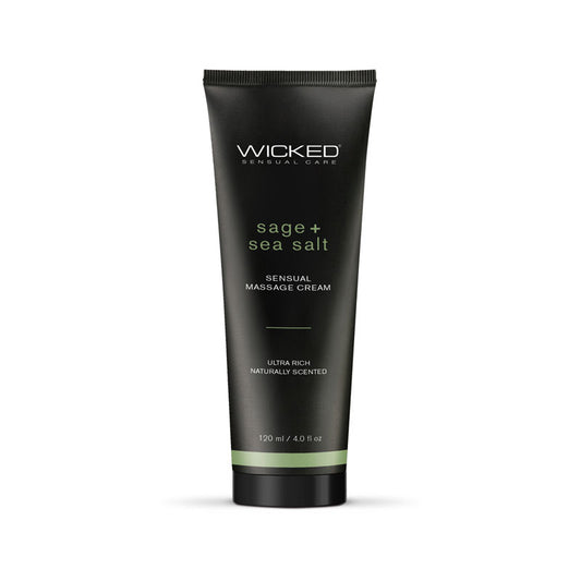 Wicked SAGE + SEA SALT Sensual Massage Cream - Scented Massage Cream - 120 ml Tube Default Title - Club X