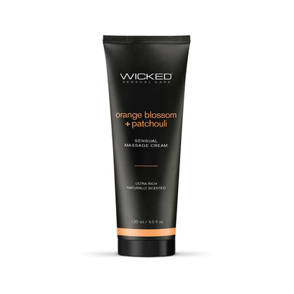 Wicked ORANGE BLOSSOM + PATCHOULI Sensual Massage Cream - Scented Massage Cream - 120 ml Tube Wicked