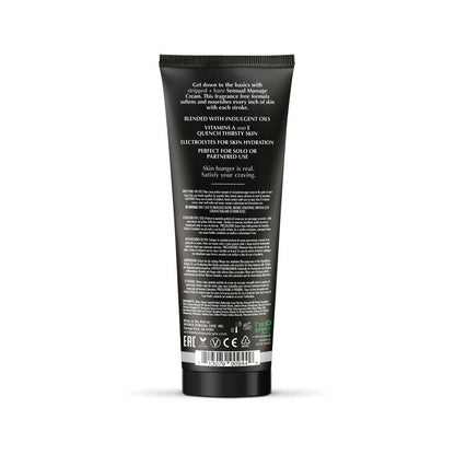 Wicked STRIPPED + BARE Sensual Massage Cream - Unscented Massage Cream - 120 ml Tube Wicked