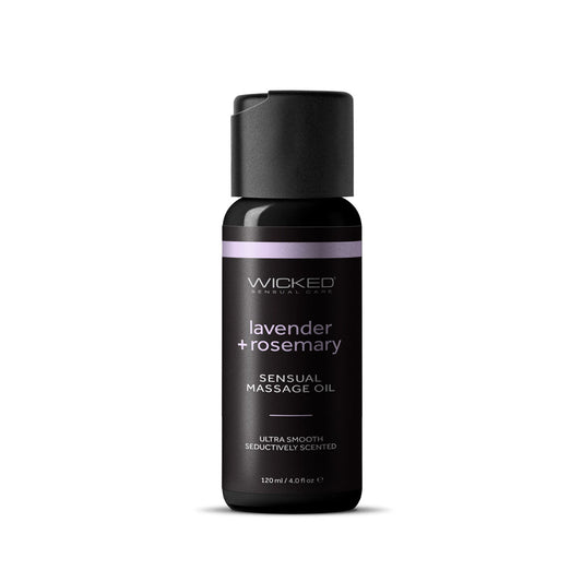 Wicked Sensual Massage Oil - Lavender + Rosemary - Lavender and Rosemary Scented Massage Oil - 120 ml Tube Default Title - Club X