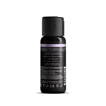 Wicked Sensual Massage Oil - Lavender + Rosemary - Lavender and Rosemary Scented Massage Oil - 120 ml Tube Wicked