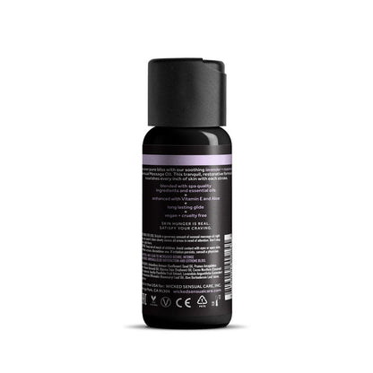 Wicked Sensual Massage Oil - Lavender + Rosemary - Lavender and Rosemary Scented Massage Oil - 120 ml Tube Wicked