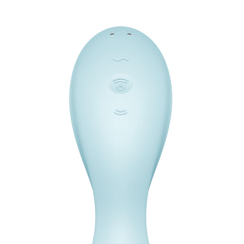 Satisfyer Curvy Trinity 5 App Control Vibrator Stimulator - Blue  - Club X