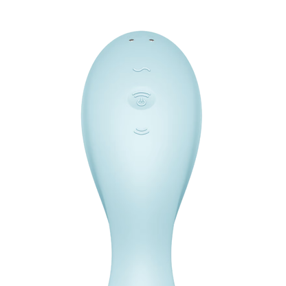 Satisfyer Curvy Trinity 5 App Control Vibrator Stimulator - Blue  - Club X