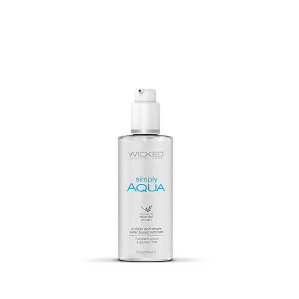 Wicked Simply Aqua - Water Based Lubricant - 70 ml (2.3 oz) Bottle Wicked