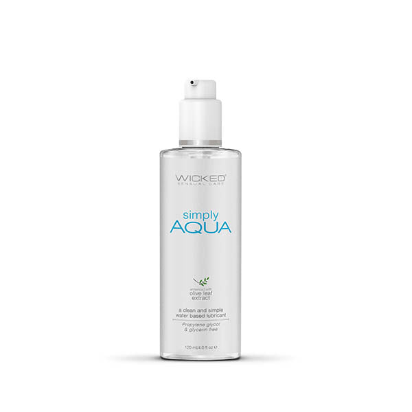 Wicked Simply Aqua - Water Based Lubricant - 120 ml (4 oz) Bottle Wicked