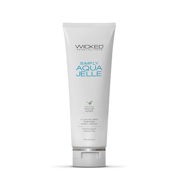 Wicked Simply Aqua Jelle - Water Based Anal Lubricant - 120 ml (4 oz) Bottle Wicked