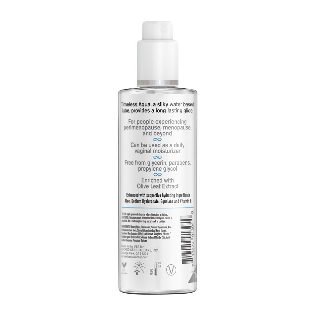 Wicked Simply Timeless Aqua - Water Based Lubricant - 120 ml (4 oz) Bottle Wicked