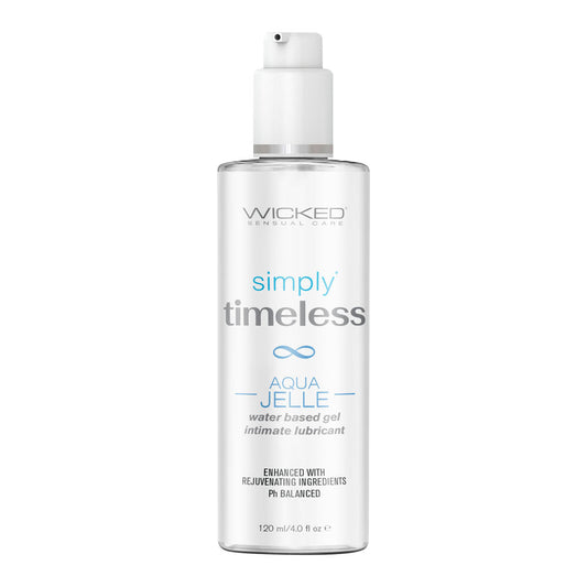 Wicked Simply Timeless Aqua Jelle - Water Based Anal Lubricant - 120 ml (4 oz) Bottle Wicked