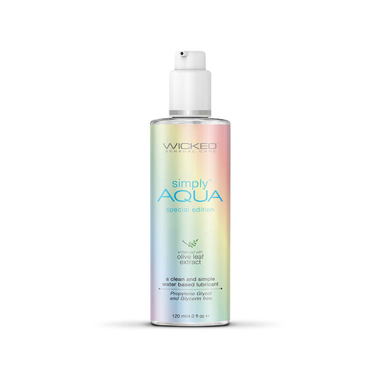 Wicked Simply Aqua Pride - Water Based Lubricant - 120 ml (4 oz) Bottle White - Club X