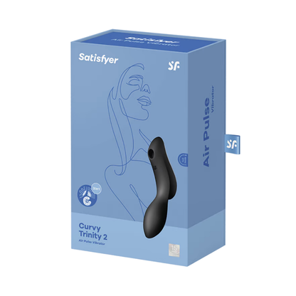 Satisfyer Curvy Trinity 2 Vibrator - Black  - Club X