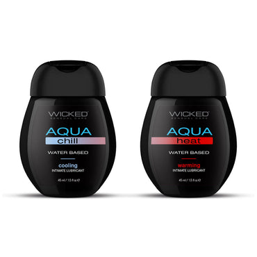 Wicked Sensation Kit - Warming & Cooling Water Based Lubricants - 2 Pack of 120 ml Bottles Wicked