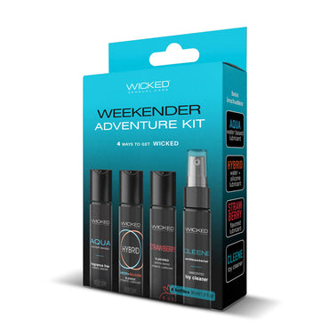 Wicked WEEKENDER ADVENTURE KIT - Mixed Lubricants & Cleaner 30 ml Bottles - 4 Pack Wicked