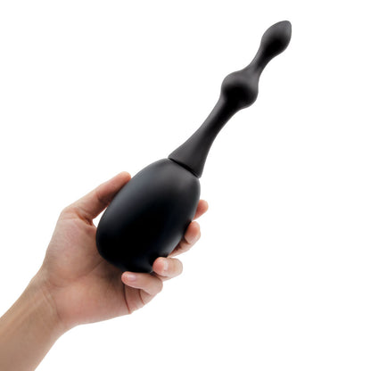 AquaClean Silicone 1-Way Valve Douche Set with Beaded Nozzle - 150 ml Capacity with Free Travel Douche Included Xgen Products