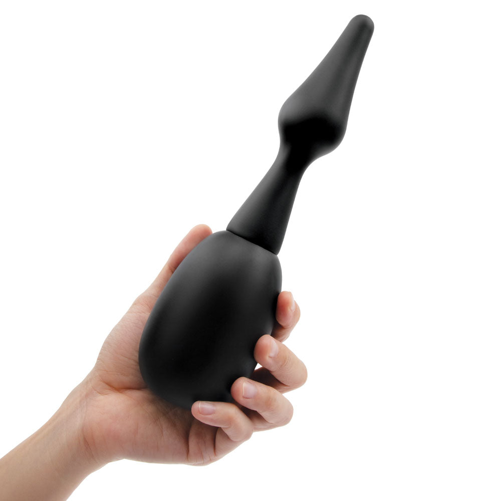 AquaClean Silicone 1-Way Valve Douche Set with Butt Plug Nozzle - 150 ml Capacity with Free Travel Douche Included Xgen Products