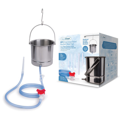 AquaClean 8PC Stainless Steel Bucket Mate Set - Cleansing Kit - 8 Piece Set