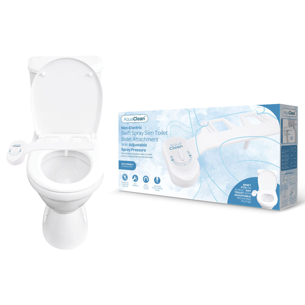 AquaClean Swift Spray Slim Toilet Bidet Attachment - White Non-Electric Bidet Attachment XGEN Products