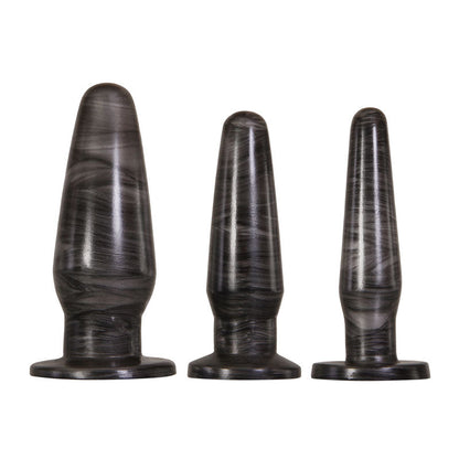 Adam & Eve ANAL ROCKETS TRAINER SET - Black Butt Plugs - Set of 3 Sizes Adam & Eve