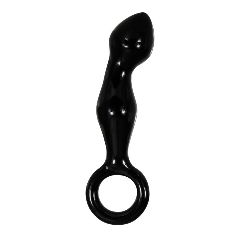 Adam & Eve ADAMS GLASS PROSTATE MASSAGER - Black Glass 16.6 cm Prostate Massager Adam & Eve
