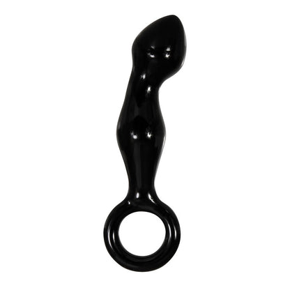 Adam & Eve ADAMS GLASS PROSTATE MASSAGER - Black Glass 16.6 cm Prostate Massager Adam & Eve