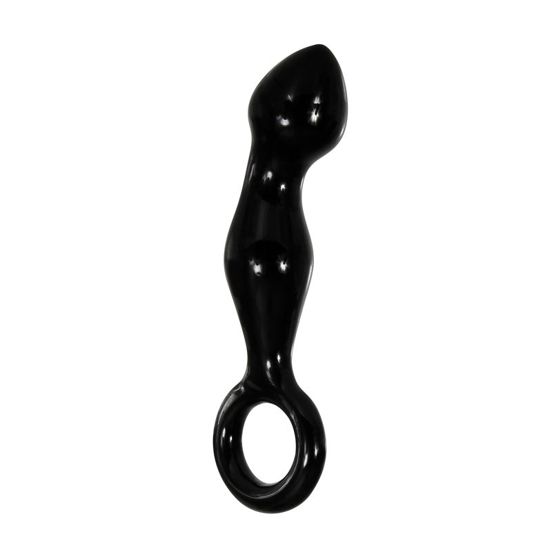 Adam & Eve ADAMS GLASS PROSTATE MASSAGER - Black Glass 16.6 cm Prostate Massager Adam & Eve