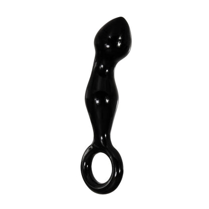 Adam & Eve ADAMS GLASS PROSTATE MASSAGER - Black Glass 16.6 cm Prostate Massager Adam & Eve