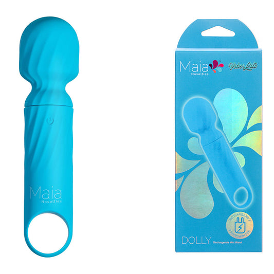 Maia DOLLY - Blue - Blue 12.7 cm USB Rechargeable Massage Wand Blue - Club X