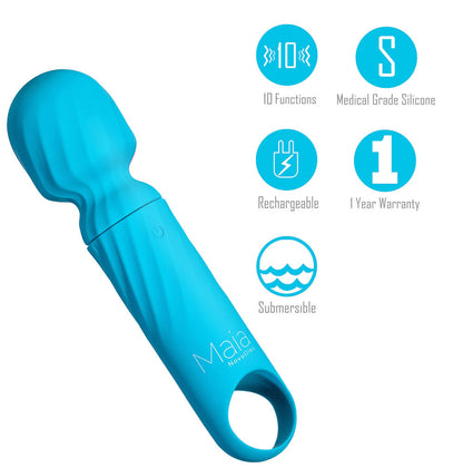 Maia DOLLY - Blue - Blue 12.7 cm USB Rechargeable Massage Wand Maia Toys