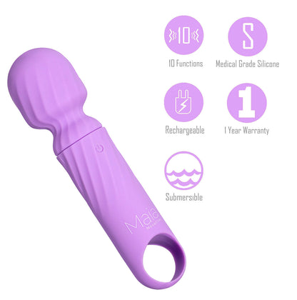 Maia DOLLY - Purple - Purple 12.7 cm USB Rechargeable Massage Wand Maia Toys