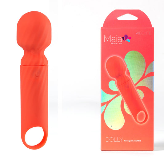 Maia DOLLY - Orange - Orange 12.7 cm USB Rechargeable Massage Wand Orange - Club X