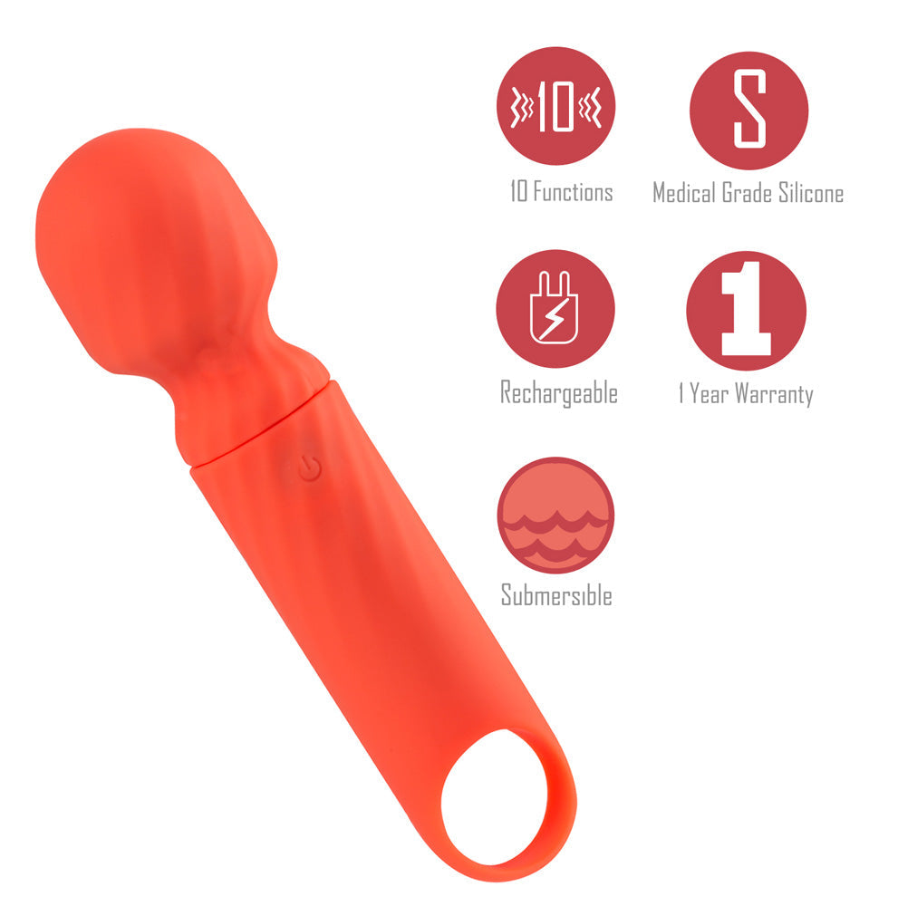 Maia DOLLY - Orange - Orange 12.7 cm USB Rechargeable Massage Wand Maia Toys