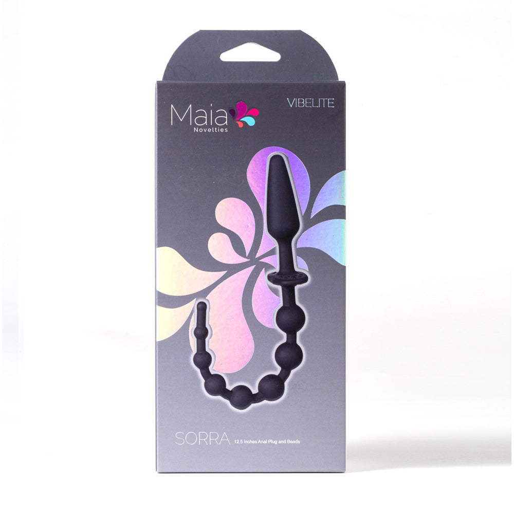 Maia SORRA - Black Anal Plug with Beads Maia Toys