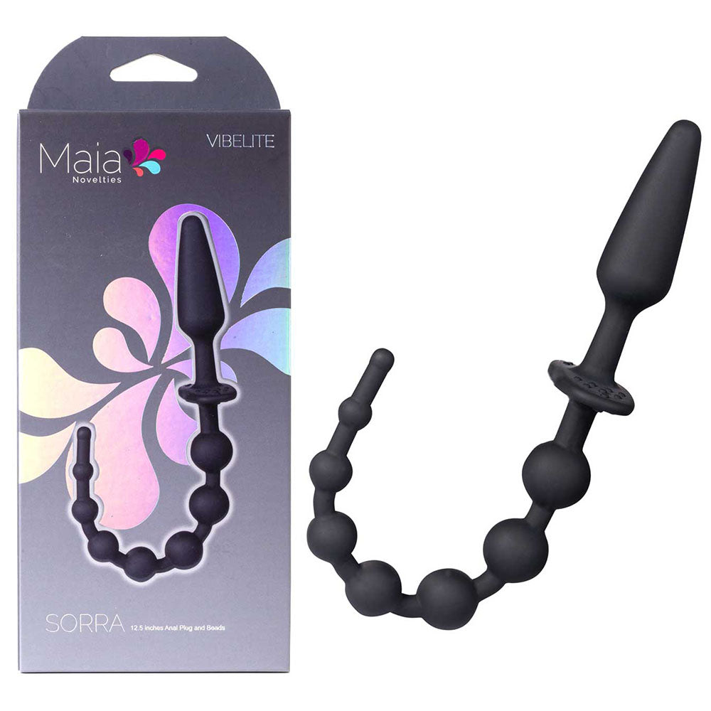 Maia SORRA - Black Anal Plug with Beads Maia Toys