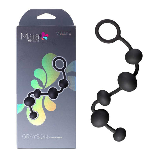 Maia GRAYSON - Black 16.5 cm Anal Beads Black - Club X